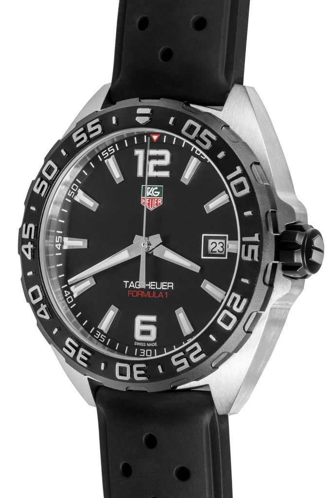 Tag Heuer Formula 1 Quartz Black Dial Black Rubber Strap Watch for Men - WAZ1110.FT8023