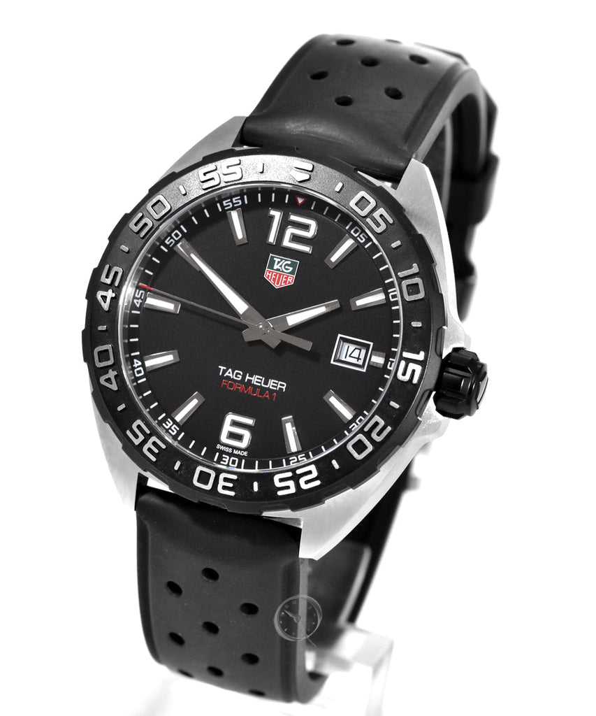 Tag Heuer Formula 1 Quartz Black Dial Black Rubber Strap Watch for Men - WAZ1110.FT8023