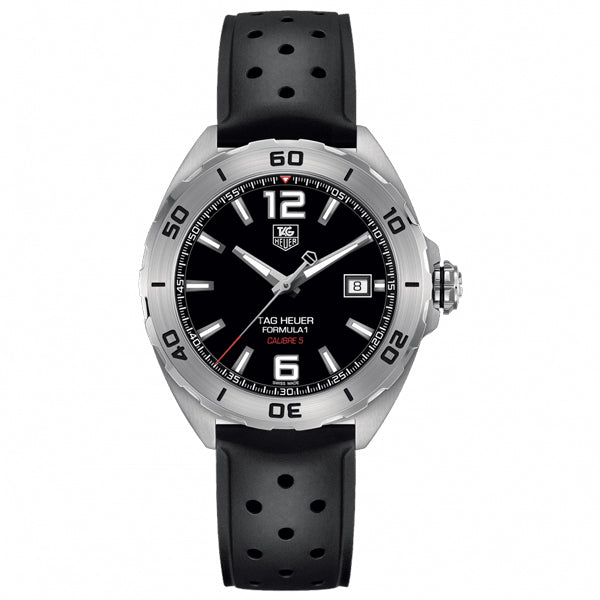 Tag Heuer Formula 1 Automatic Black Dial Black Rubber Strap Watch for Men - WAZ2113.FT8023