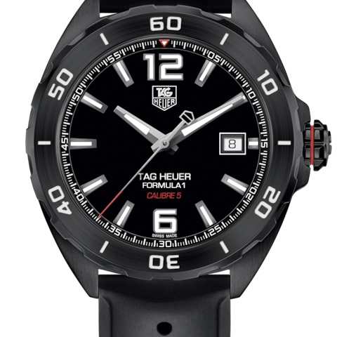 Tag Heuer Formula 1 Automatic Black Dial Black Rubber Strap Watch for Men - WAZ2115.FT8023