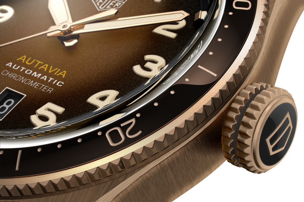 Tag Heuer Autavia Brown Dial Brown Leather Strap Watch for Men - WBE5191.FC8276