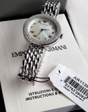 Emporio Armani Rosa Quartz White Dial Silver Steel Strap Watch For Women - AR11354