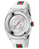 Gucci Sync XXL White Dial White Rubber Strap Watch For Men - YA137102