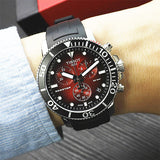 Tissot Seastar 1000 Chronograph Red Dial Black Rubber Strap Watch For Men - T120.417.17.421.00