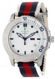 Gucci G Timeless Quartz White Dial Two Tone Nylon Strap Watch for Men - YA126239