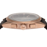 Emporio Armani Claudio Chronograph Blue Dial Brown Leather Strap Watch For Men - AR11554