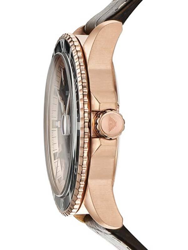 Emporio Armani Pro Planet Three Hand Date Blue Dial Brown Leather Strap Watch For Men - AR11556