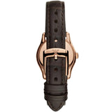 Emporio Armani Classic White Dial Brown Leather Strap Watch For Men - AR9035