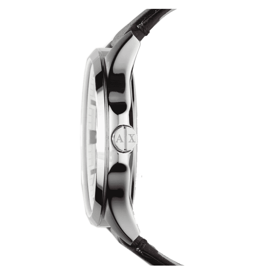 Armani Exchange Whitman Silver Dial Brown Leather Strap Watch For Men - AX2100