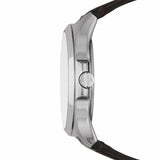 Armani Exchange Whitman Silver Dial Brown Leather Strap Watch For Men - AX2100