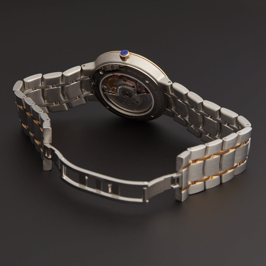 Movado 1881 Automatic Black Dial Two Tone Steel Strap Watch For Men - 0606916