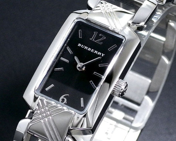 Burberry Signature Quartz Black Dial Silver Steel Strap Watch for Women - BU4210