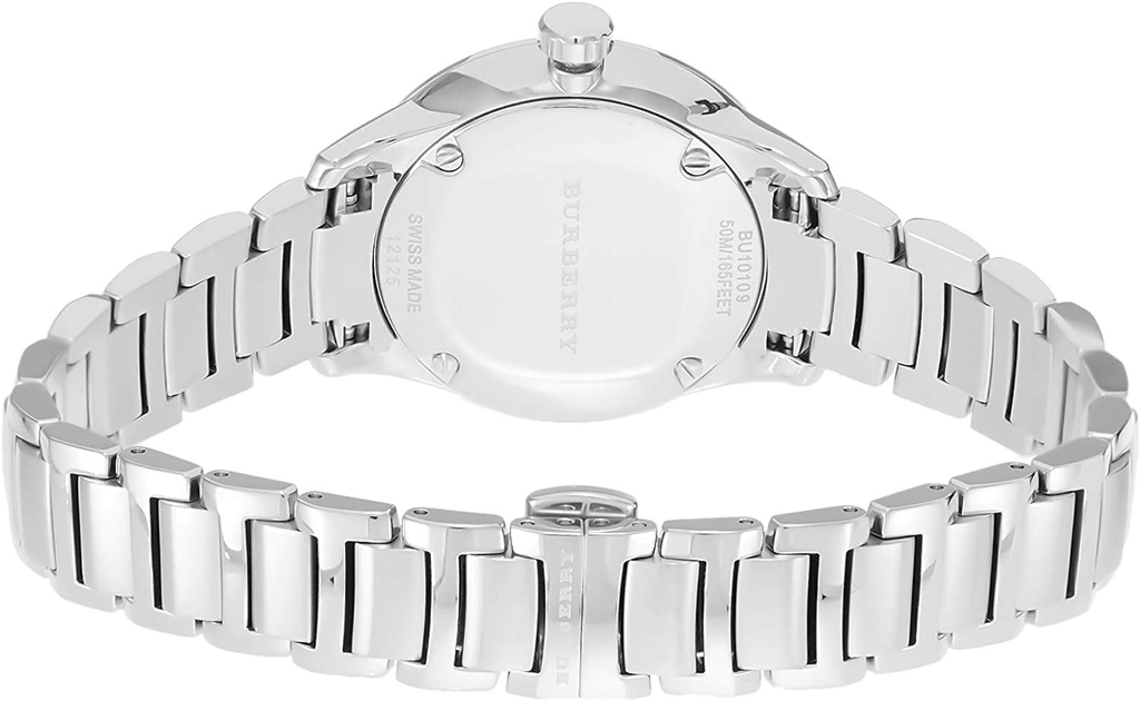 Burberry The Classic Silver Dial Silver Steel Strap Watch for Women - BU10108