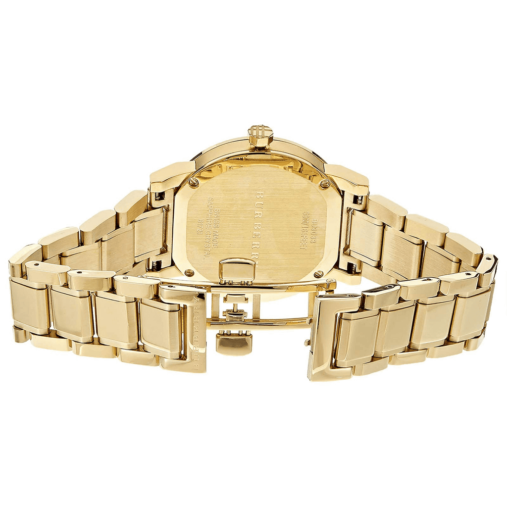 Burberry The City Gold Dial Gold Steel Strap Watch for Women - BU9033