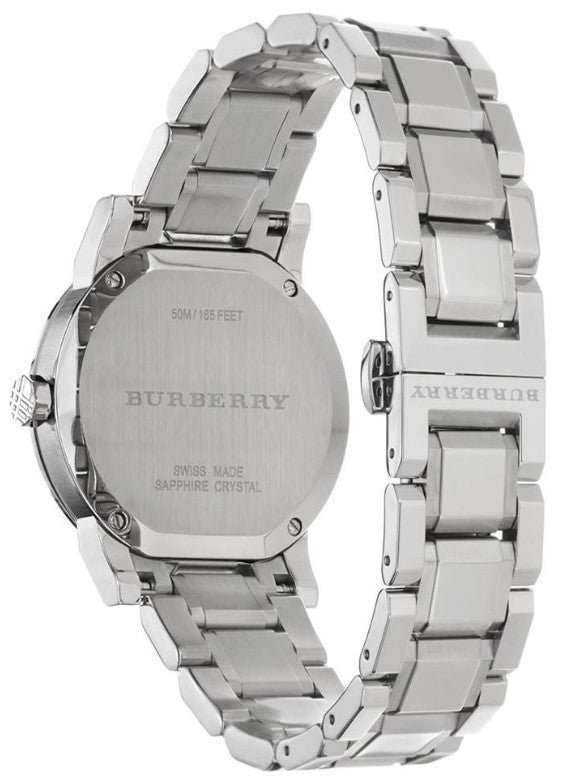 Burberry The City White Dial Silver Steel Strap Watch for Women - BU9100
