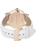 Burberry The City White Dial White Leather Strap Watch for Women - BU9108