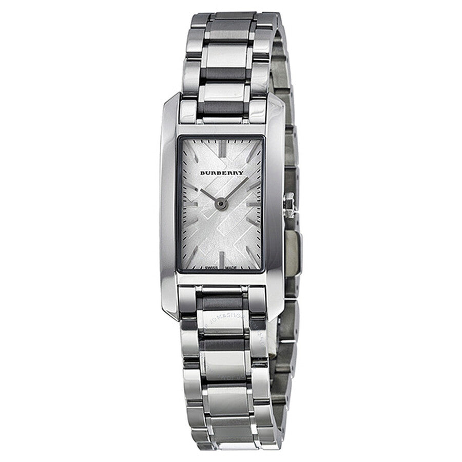 Burberry Heritage Quartz White Dial Silver Steel Strap Watch For Women - BU9600