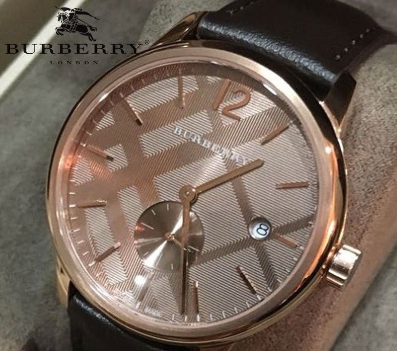 Burberry The Classic Brown Dial Brown Leather Strap Watch for Men - BU10012