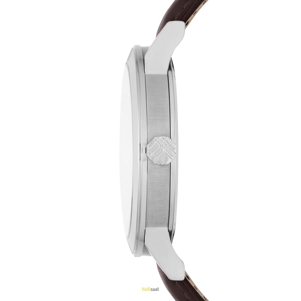 Burberry The City Gold Dial Brown Leather Strap Watch for Men - BU9011