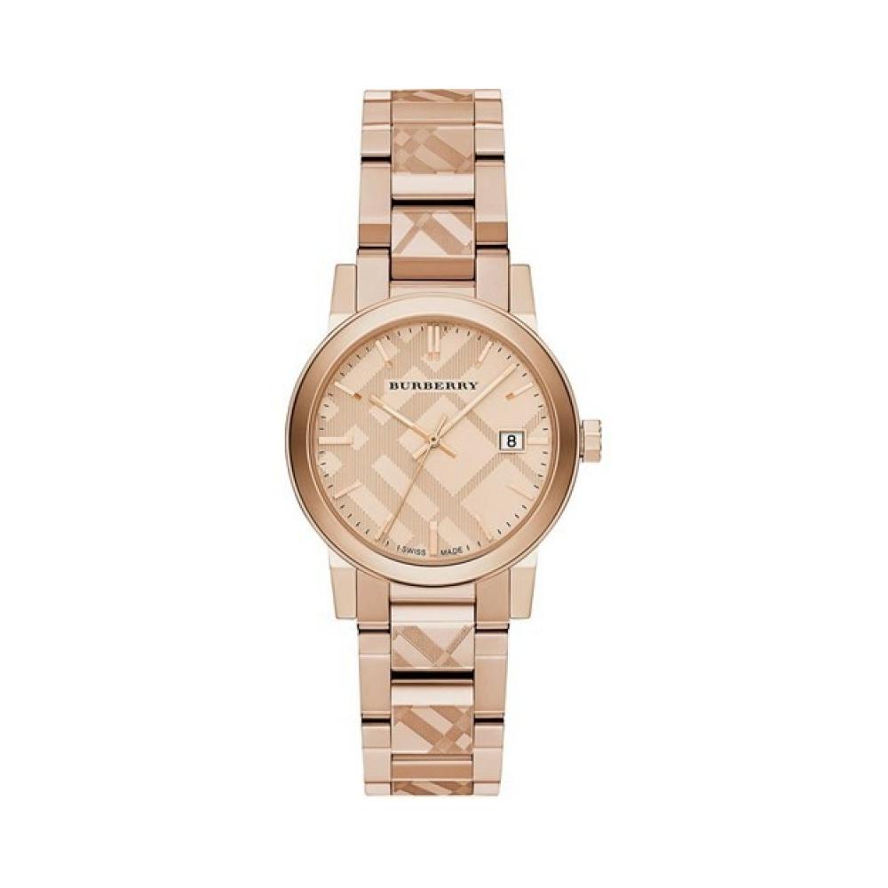 Burberry The City Rose Gold Dial Rose Gold Steel Strap Watch for Women - BU9146