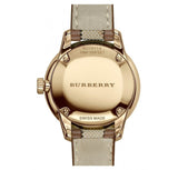 Burberry The Classic Gold Dial Brown Leather Strap Watch for Women - BU10114