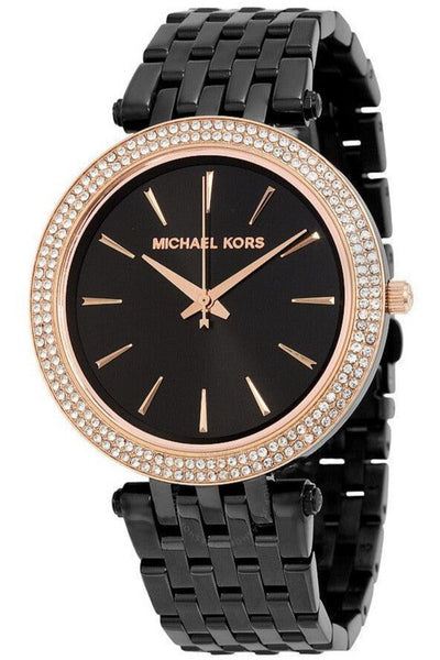 Michael Kors Darci Black Dial Black Steel Strap Watch for Women - MK3407