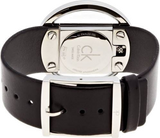 Calvin Klein Glam Transparent Dial Black Leather Strap Watch for Women - K9423107