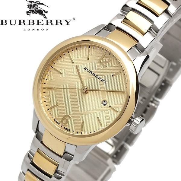 Burberry The Classic Champagne Gold Dial Two Tone Steel Strap Watch for Women - BU10118
