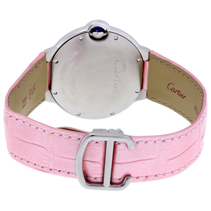 Cartier Ballon Bleu De Cartier Pink Dial Pink Leather Strap Watch for Women - WSBB0007
