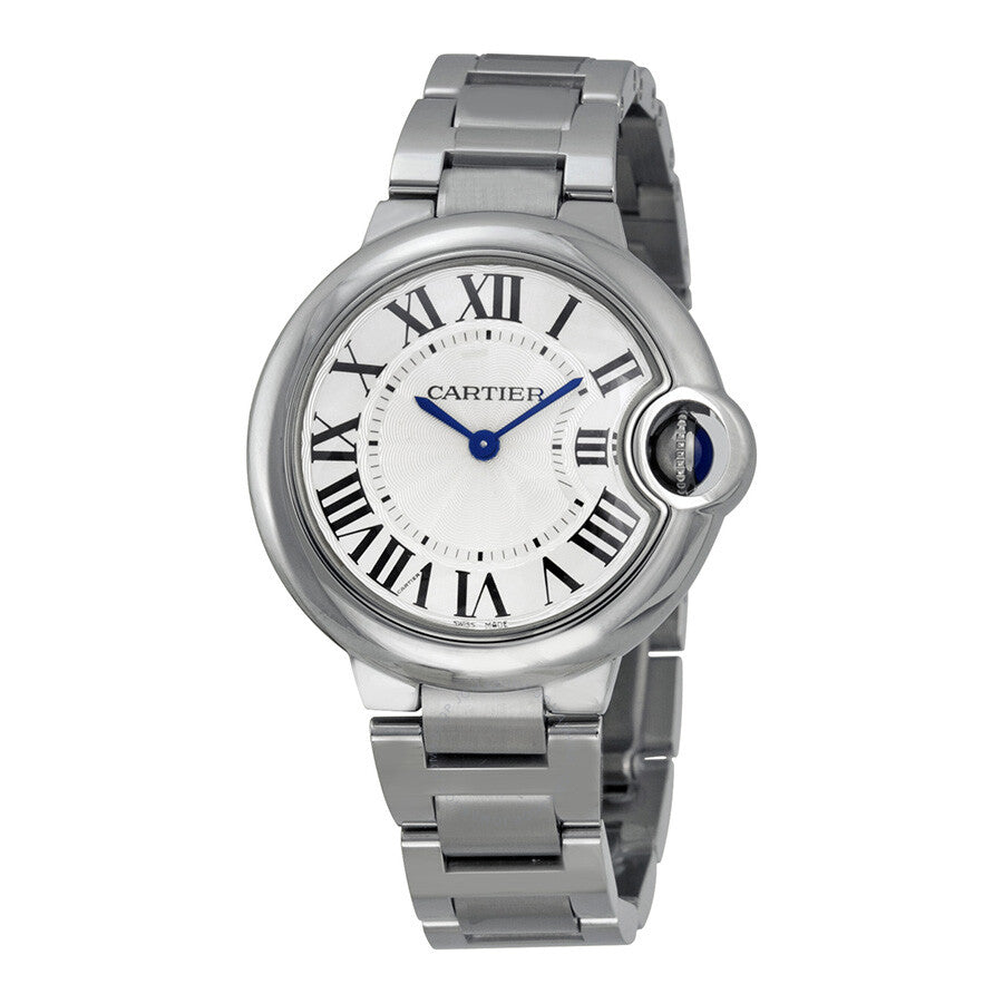 Cartier Ballen Bleu De Cartier Silver Dial Silver Steel Strap Watch for Women - W6920084