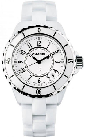 Chanel J12 Ceramic White Dial White Steel Strap Watch for Women - J12 H0968