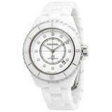 Chanel J12 Quartz Diamonds White Dial White Steel Strap Watch for Women - J12 H3110