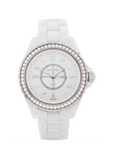 Chanel J12 Quartz Diamonds White Dial White Steel Strap Watch for Women - J12 H3110