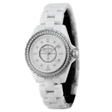 Chanel J12 Quartz Diamonds White Dial White Steel Strap Watch for Women - J12 H3110