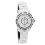 Chanel J12 Diamonds Quartz White Dial White Steel Strap Watch for Women - J12 H2572