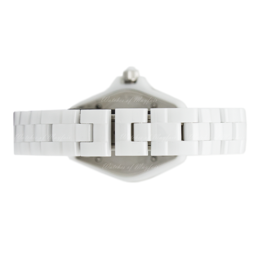 Chanel J12 Diamonds Quartz Mother of Pearl White Dial White Steel Strap Watch for Women - J12 H2570
