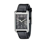 Calvin Klein Window Black Dial Black Leather Strap Watch for Men - K2M23107