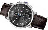 Tommy Hilfiger Aiden Quartz Black Dial Brown Leather Strap Watch for Men - 1791309