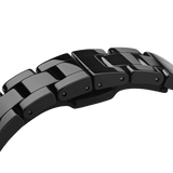 Daniel Wellington Iconic Link Ceramic Black Dial Black Steel Strap Watch For Women - DW00100414