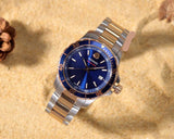 Movado Series 800 Blue Dial Two Tone Steel Strap Watch for Men - 2600149