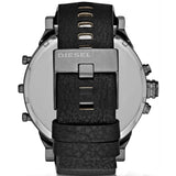 Diesel Mr Daddy 2.0 Chronograph Black Dial Black Leather Strap Watch For Men - DZ7350