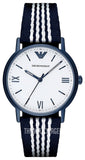 Emporio Armani Kappa Dress White Dial Two Tone NATO Strap Watch For Men - AR80005