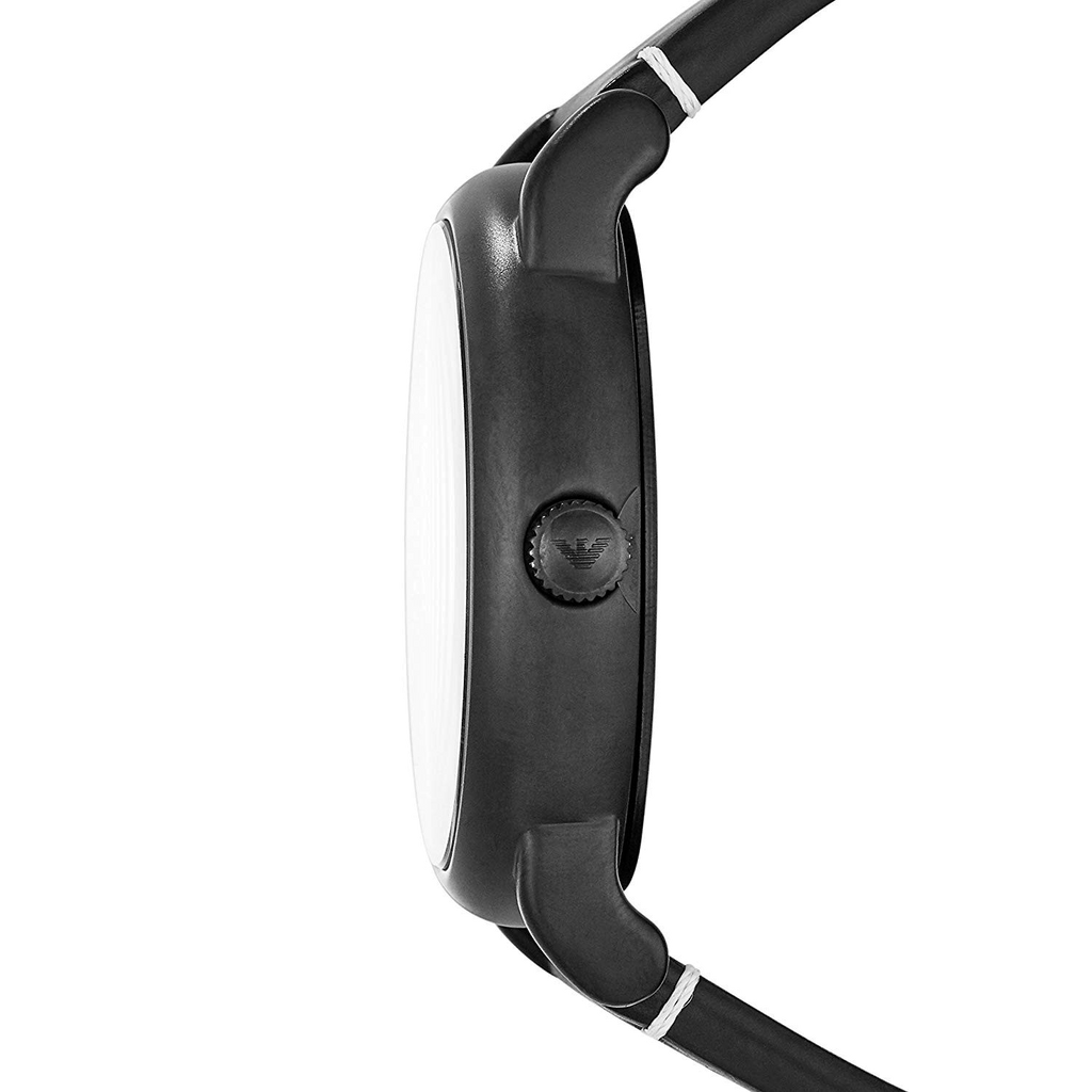 Emporio Armani Luigi Quartz White Dial Black Rubber Strap Watch For Men - AR11136