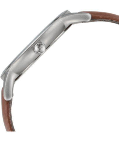 Emporio Armani Renato Quartz Silver Dial Brown Leather Strap Watch For Men - AR11185