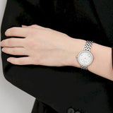 Emporio Armani Rosa Quartz White Dial Silver Steel Strap Watch For Women - AR11354