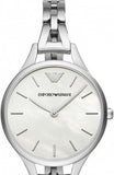 Emporio Armani Aurora Mother Of Pearl White Dial Silver Steel Strap Watch For Women - AR11054