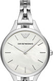 Emporio Armani Aurora Mother Of Pearl White Dial Silver Steel Strap Watch For Women - AR11054