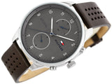 Tommy Hilfiger Chase Quartz Brown Dial Brown Leather Strap Watch for Men - 1791579