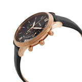 Fossil Neutra Chronograph Black Dial Black Leather Strap Watch for Men - FS5381