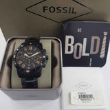 Fossil Grant Sport Chronograph Black Dial Black Steel Strap Watch for Men - FS5374